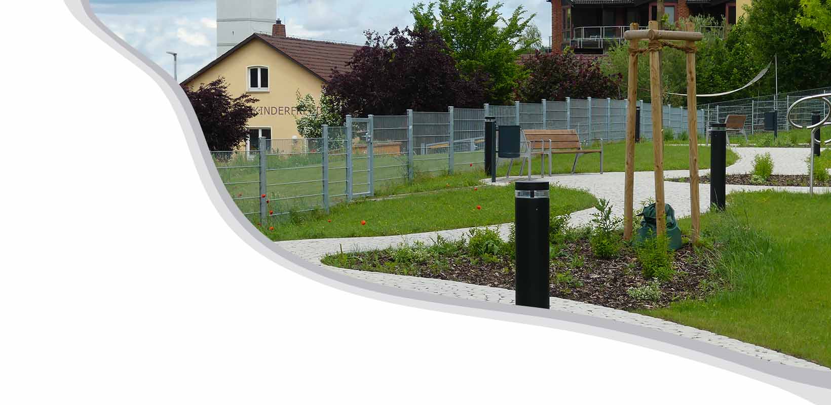 Blick zum Kindergarten